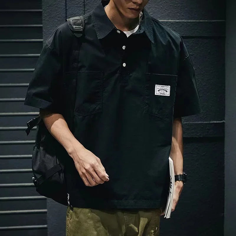 Koreanisch-amerikanisches Casual Herren-Taschenhemd