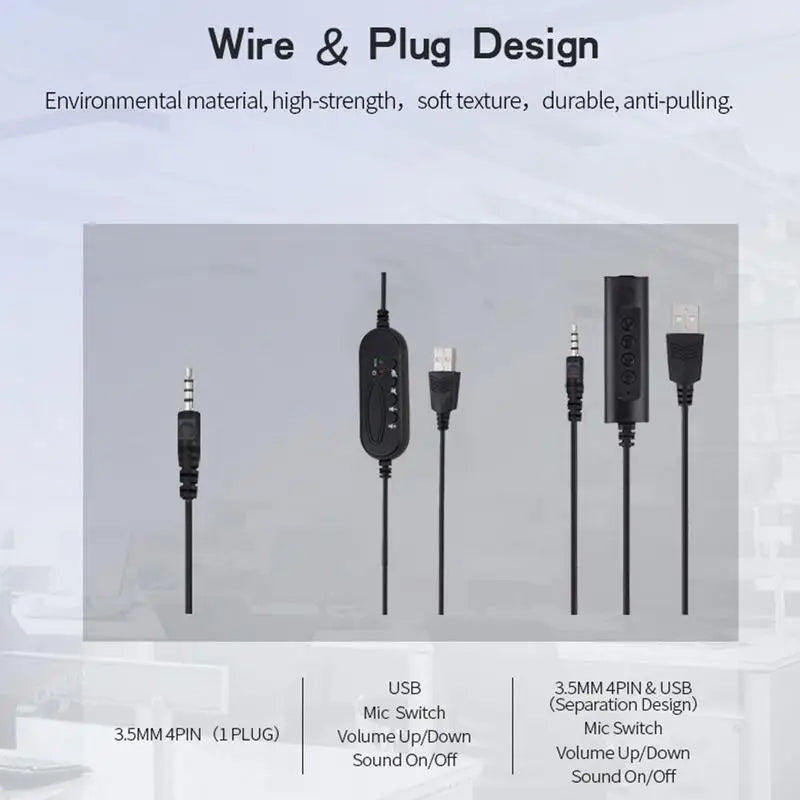 Call Center Stereo Headset with Mic
