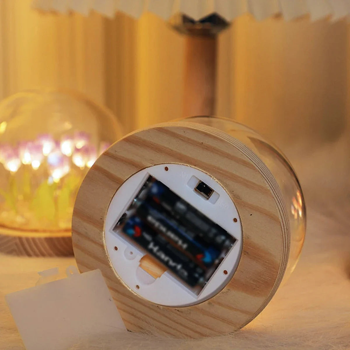 Battery Tulip LED Night Light Lamp Set