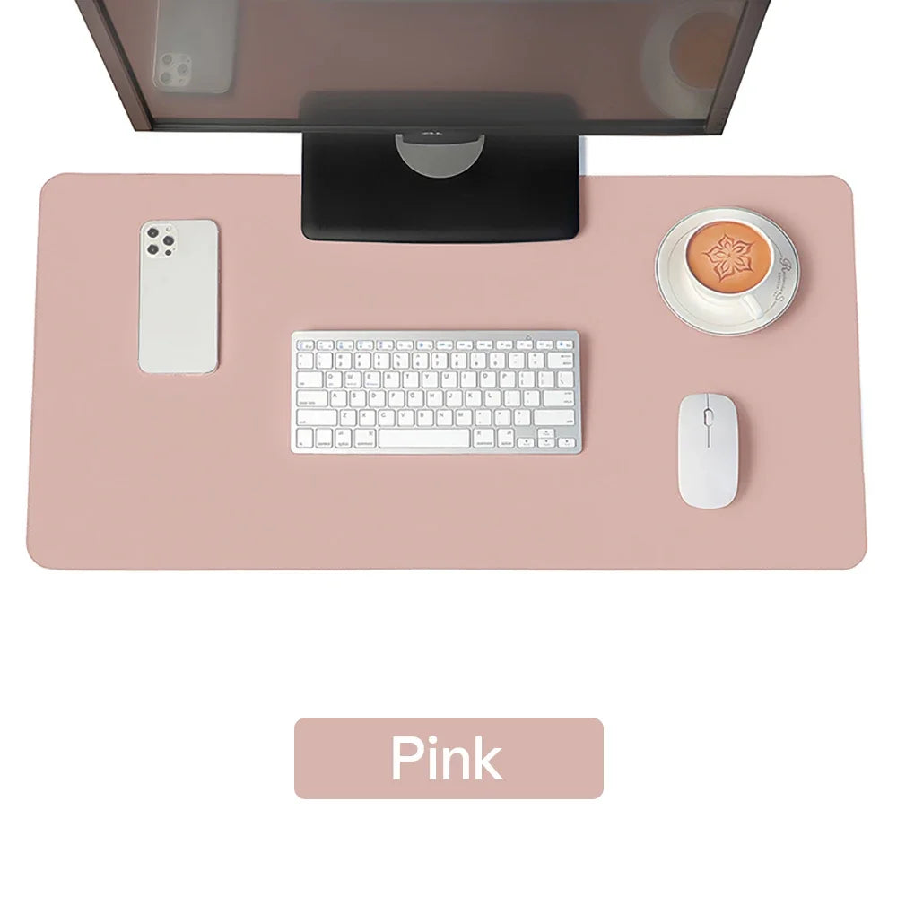 Large PU Leather Waterproof Desk Mat