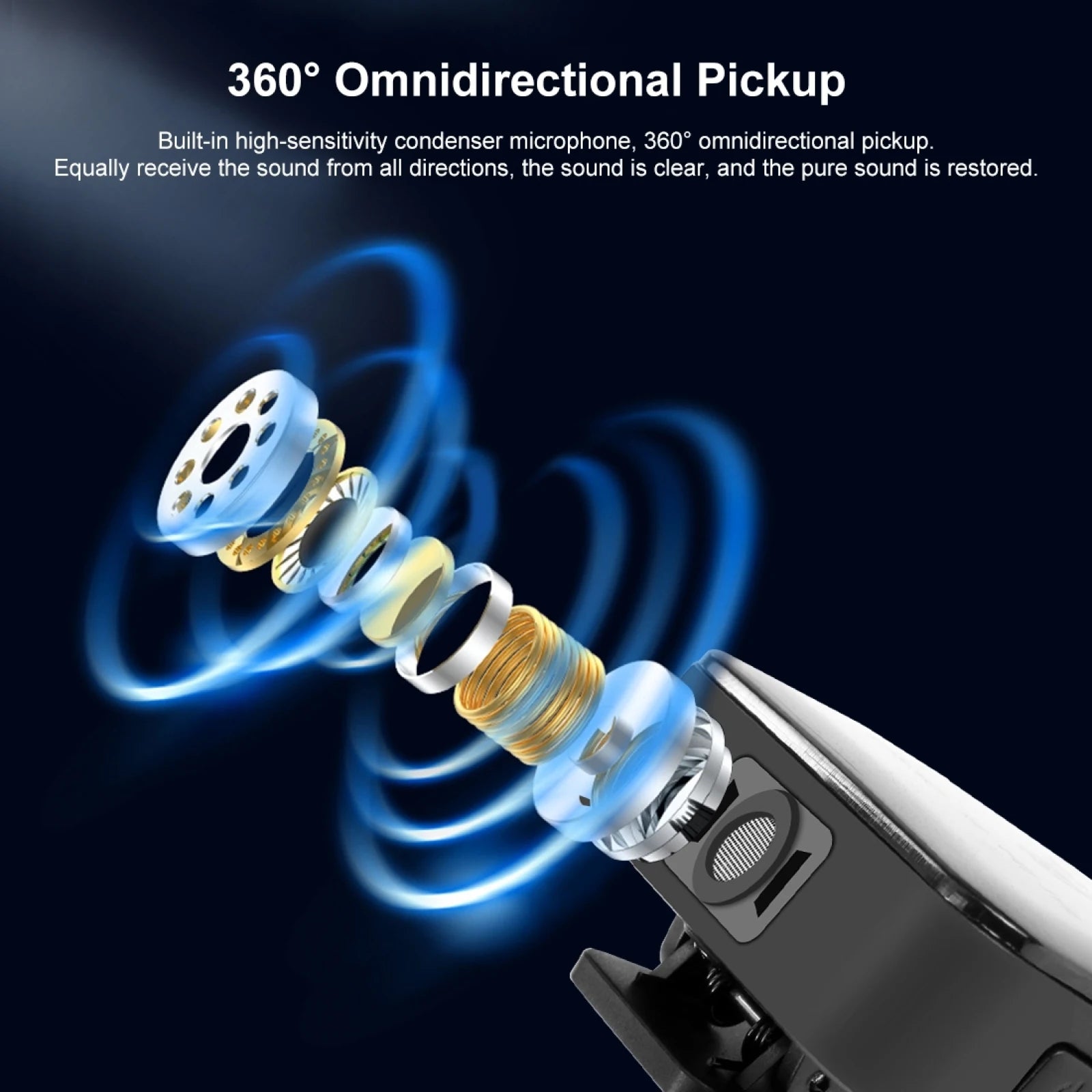 PULUZ Wireless Lavalier Mic for Smartphones