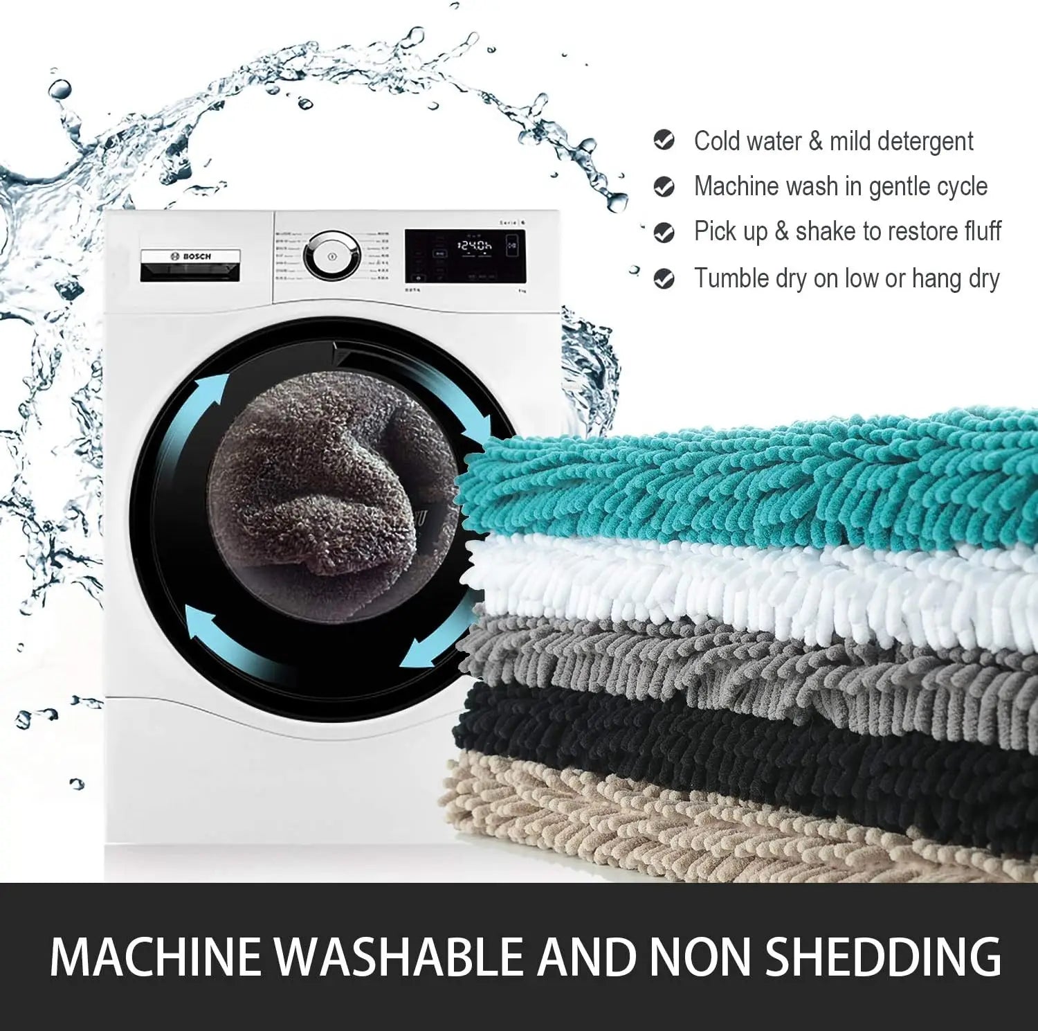 Soft Plush Non Slip Bath Mat Rug