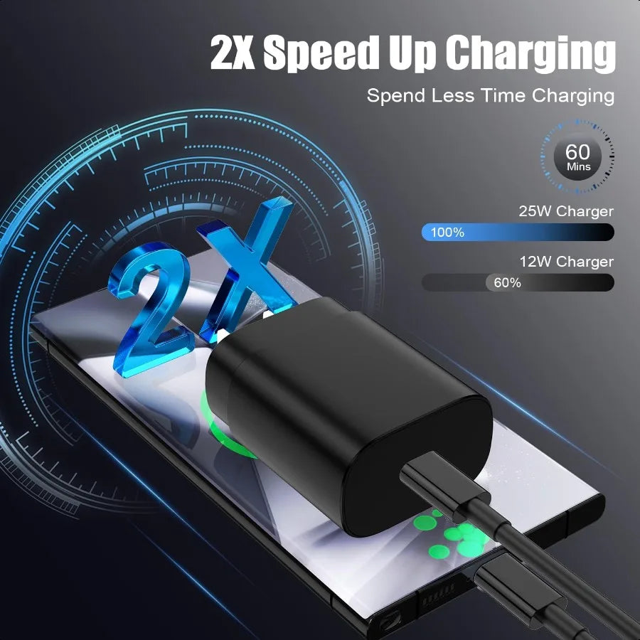 4-Pack 25W USB-C Fast Charger for Samsung