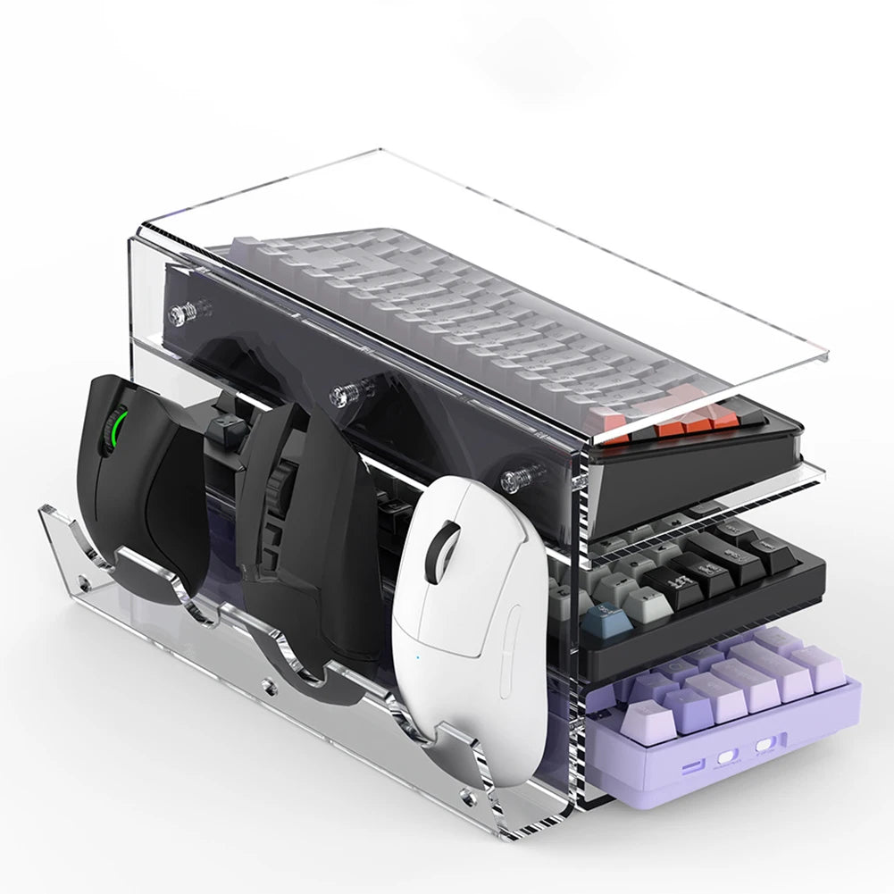 3-Tier Acrylic Keyboard Mouse Organizer