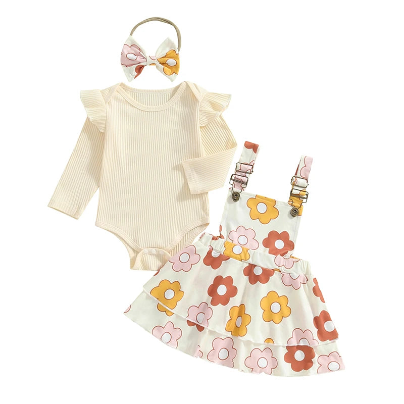 Baby Mädchen Strickpullover Rock Set
