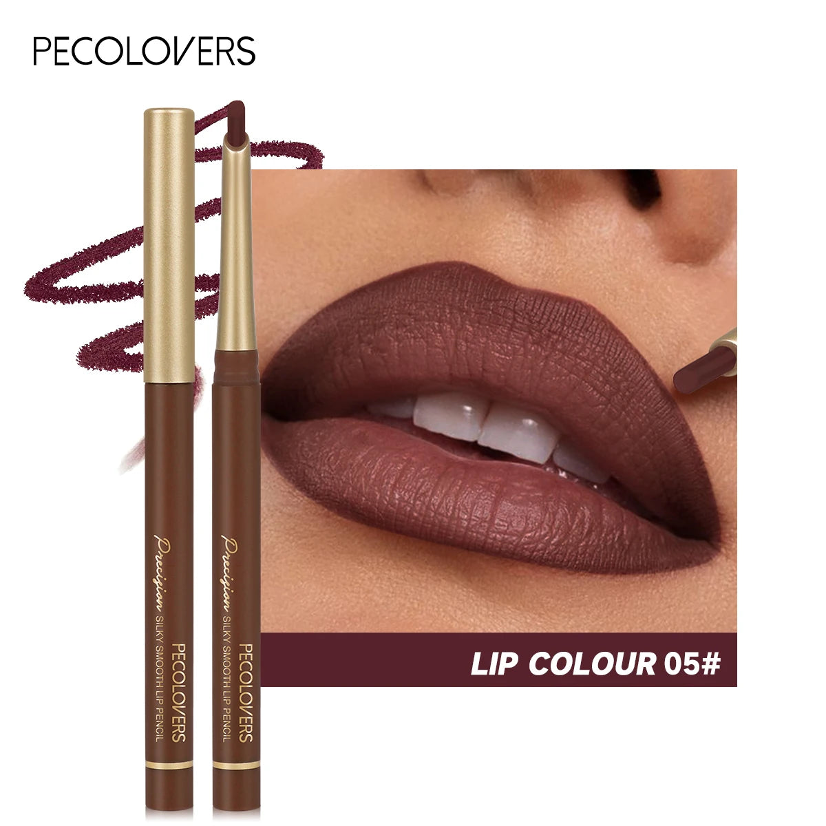 Matte 6-Color Lip Liner Pencil Set
