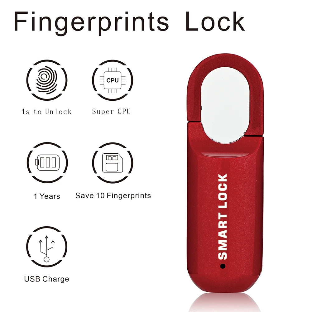 M01 Smart Fingerabdruck-Vorhängeschloss USB Zinklegierung