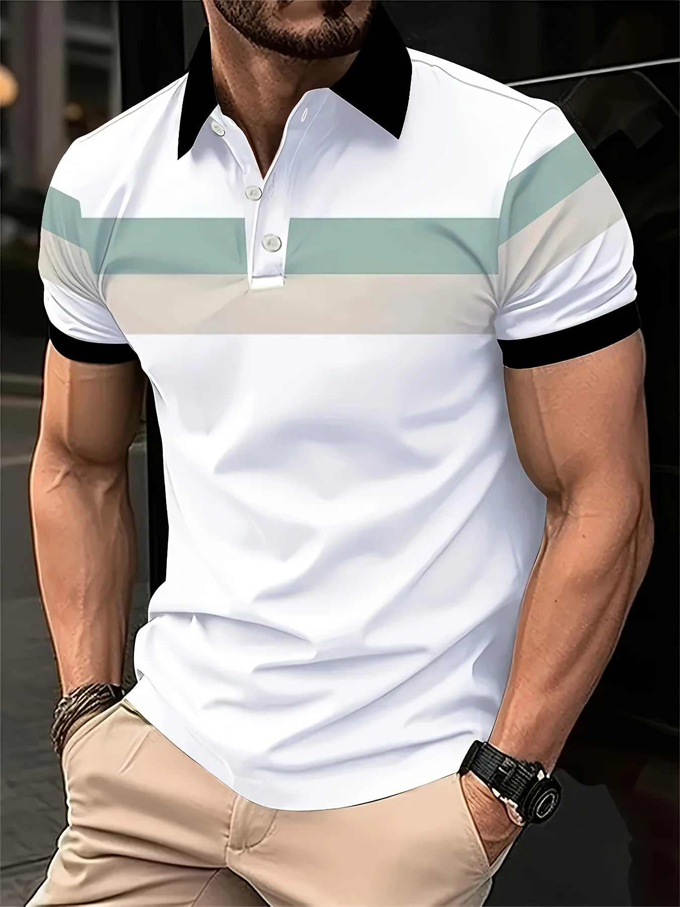 Lässiges Kurzarm-Poloshirt für Herren