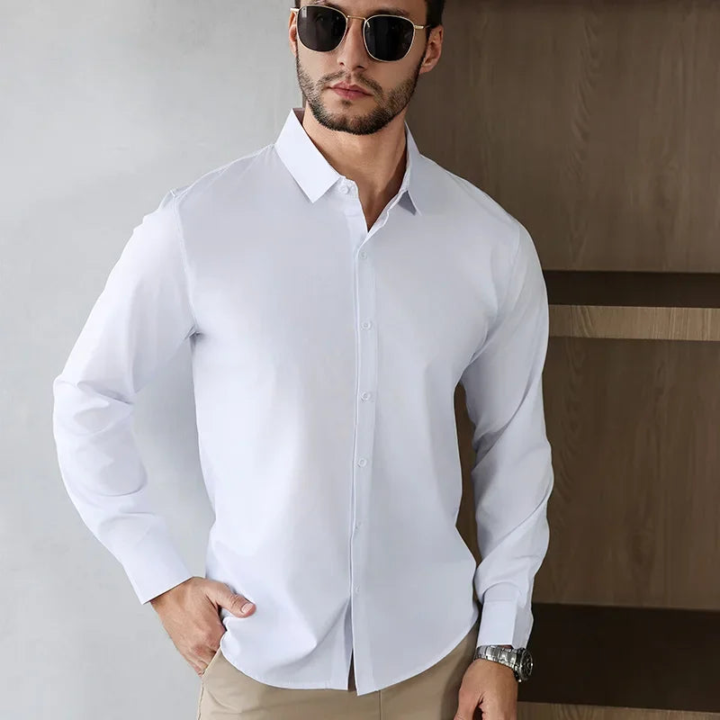 Knitterfreies Langarmhemd für Herren