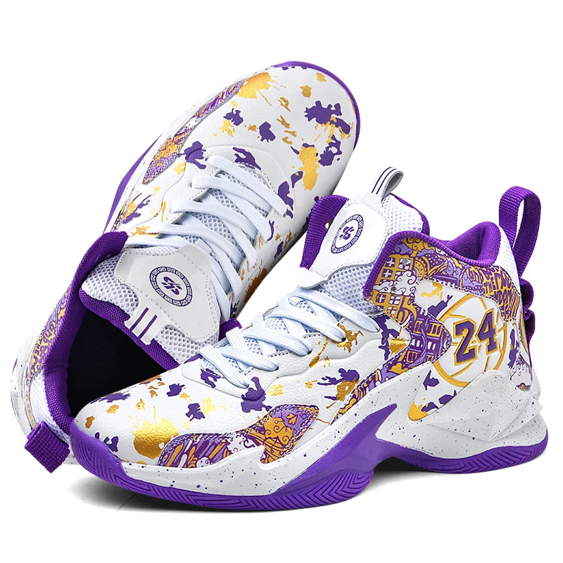 Herren Graffiti Basketballschuhe Rutschfest