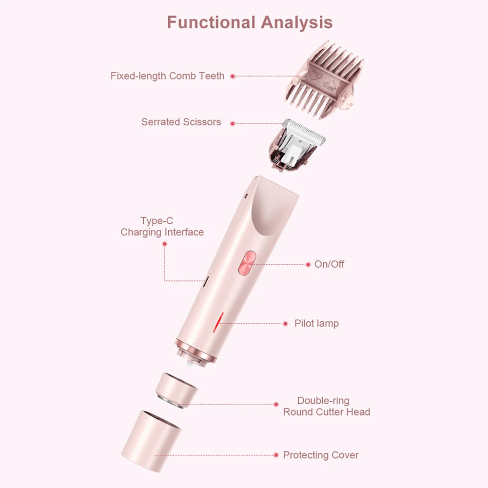 Waterproof Bikini Trimmer for Women