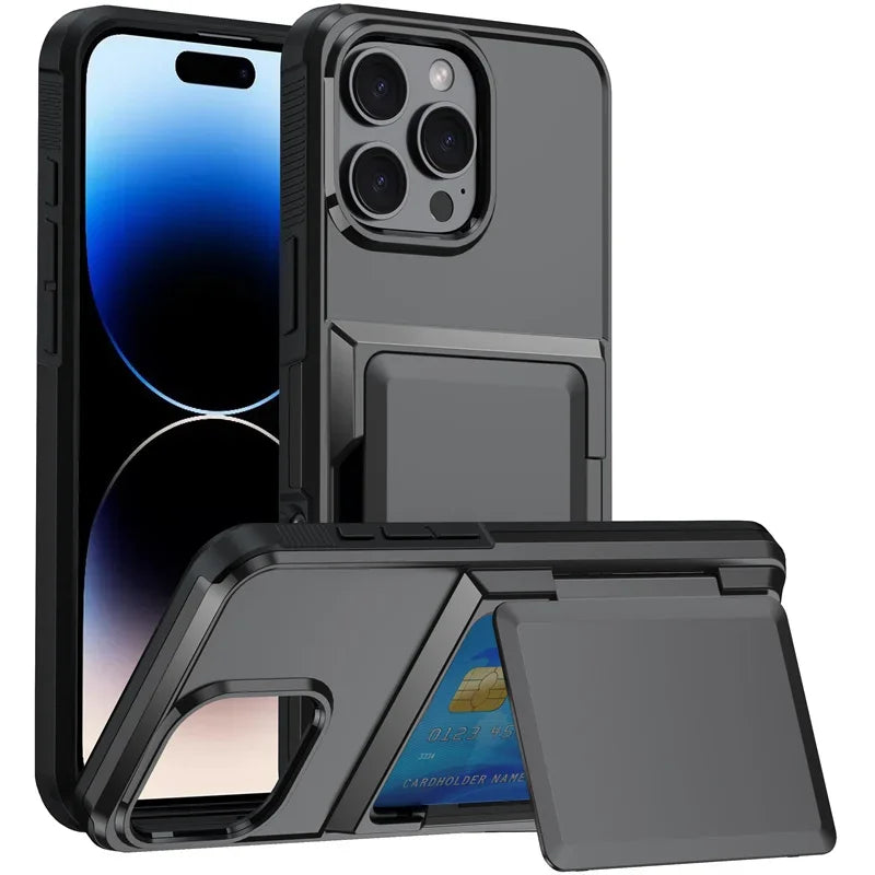 Card Wallet Flip Stand iPhone Case