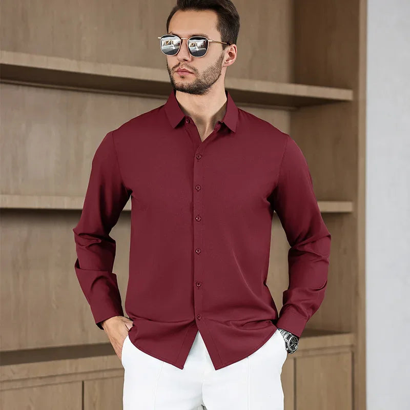Knitterfreies Langarmhemd für Herren