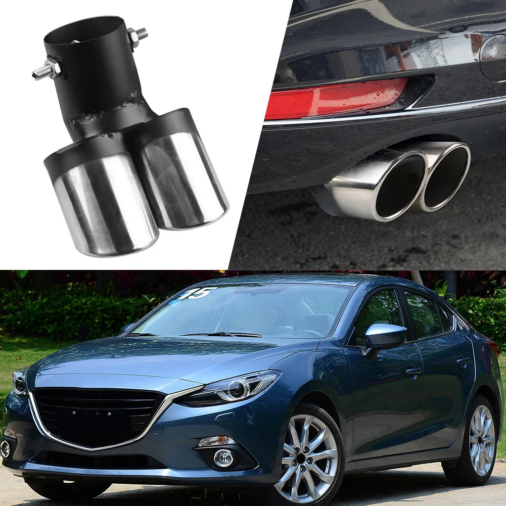 Stainless Steel Dual Outlet Exhaust Tip