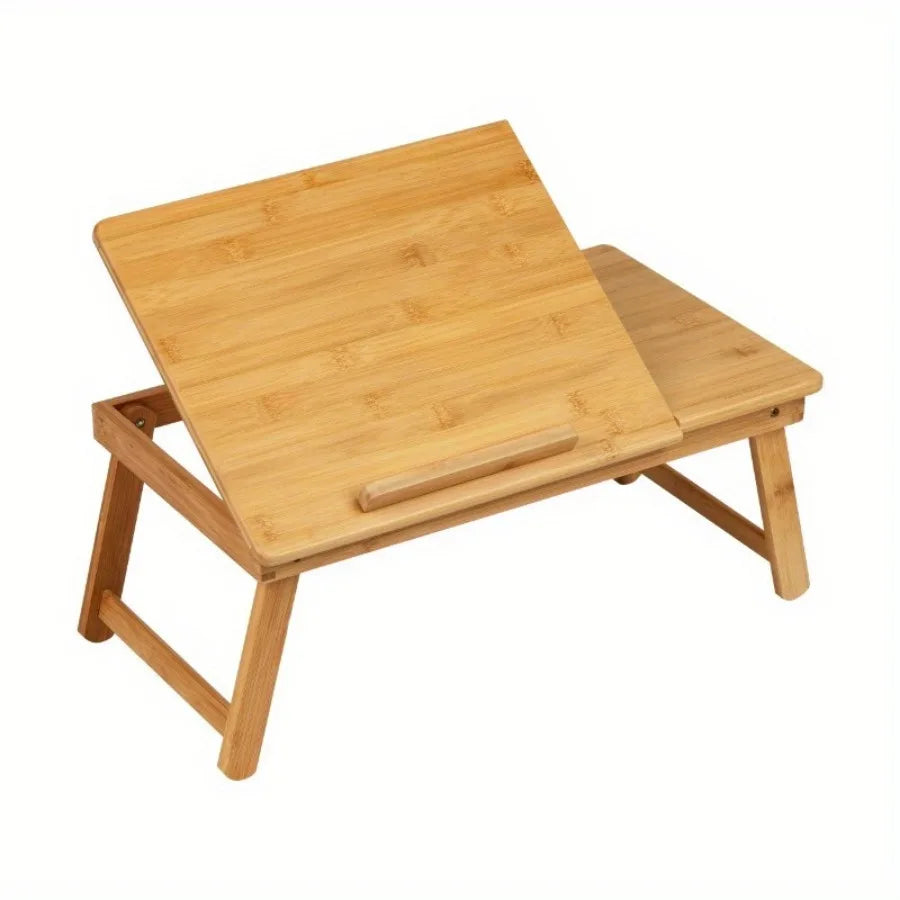 Bamboo Folding Lap Desk Stand Brown