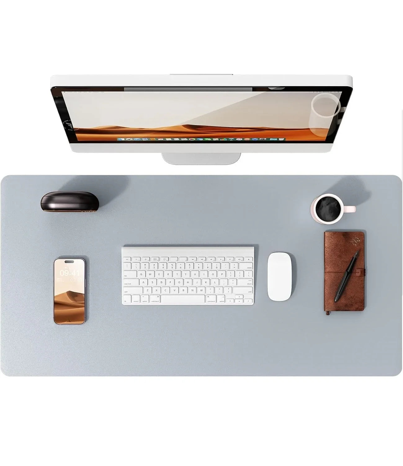 FTVAE Leather Large Desk Mat Protector
