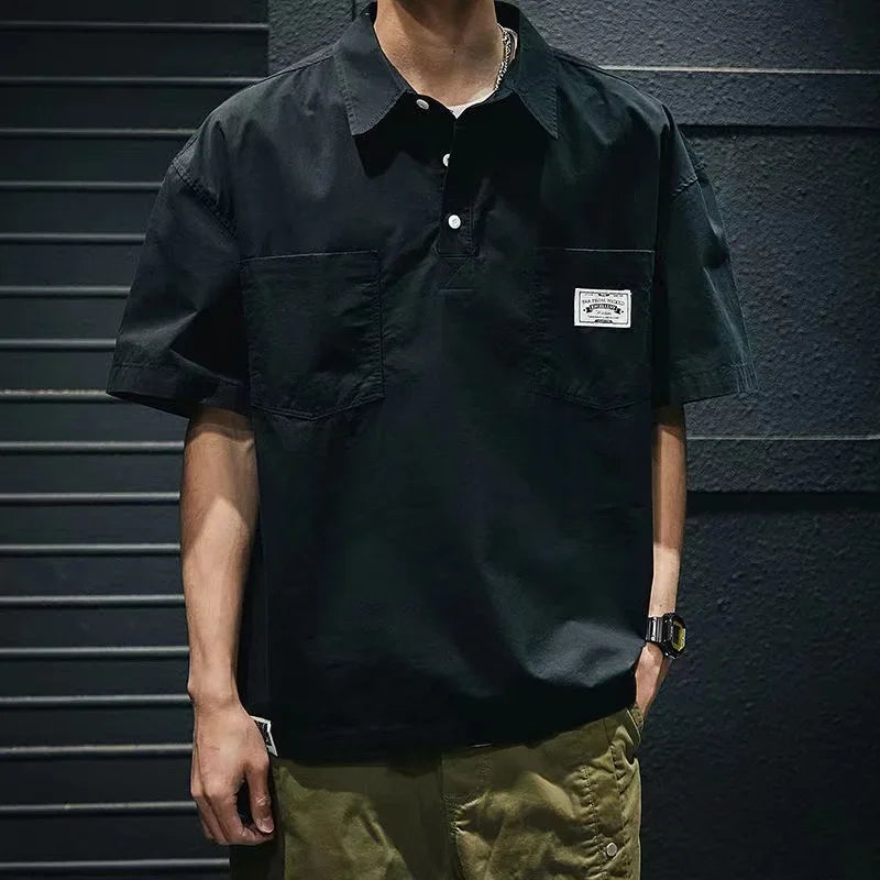 Koreanisch-amerikanisches Casual Herren-Taschenhemd