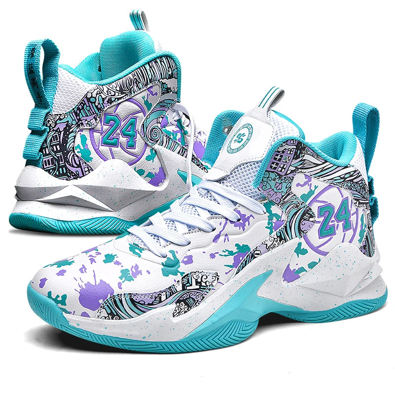 Herren Graffiti Basketballschuhe Rutschfest