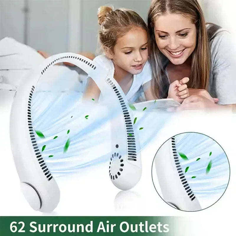 Mini Portable Bladeless Neck Fan USB