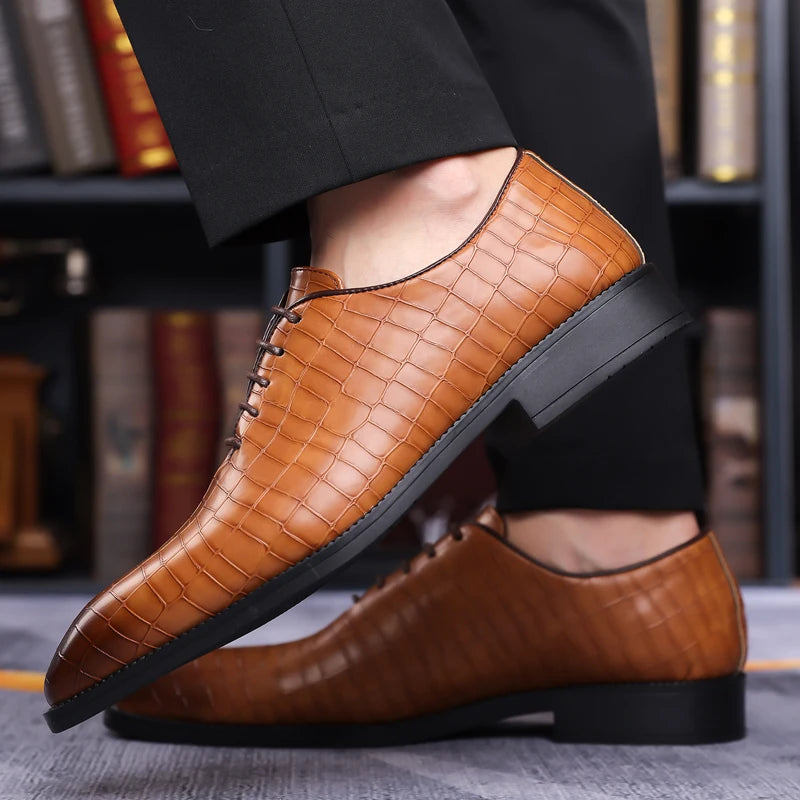 Luxury Men's Brogue Leather Oxford Shoes