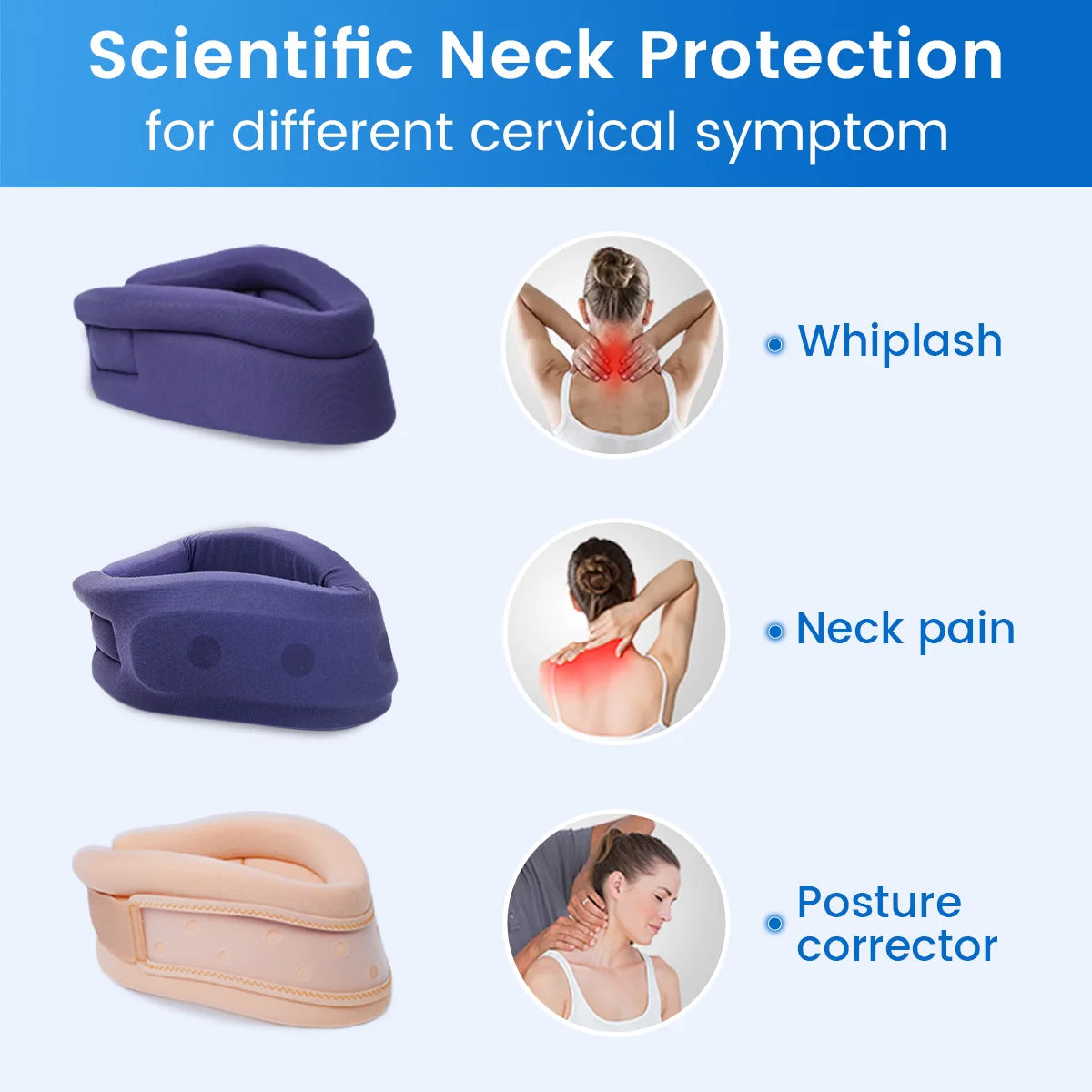 VELPEAU Adjustable Foam Neck Brace