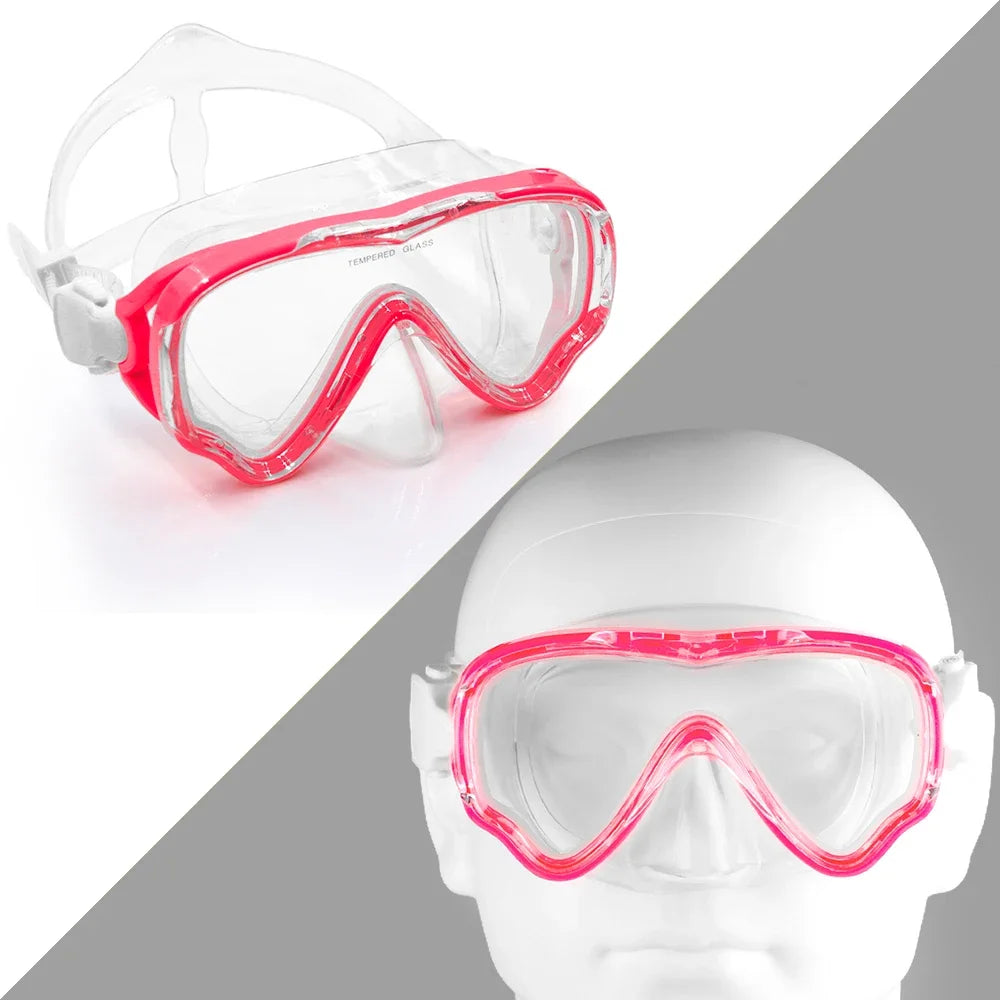 Schwimmbrille für Kinder mit großem Rahmen und Antibeschlag