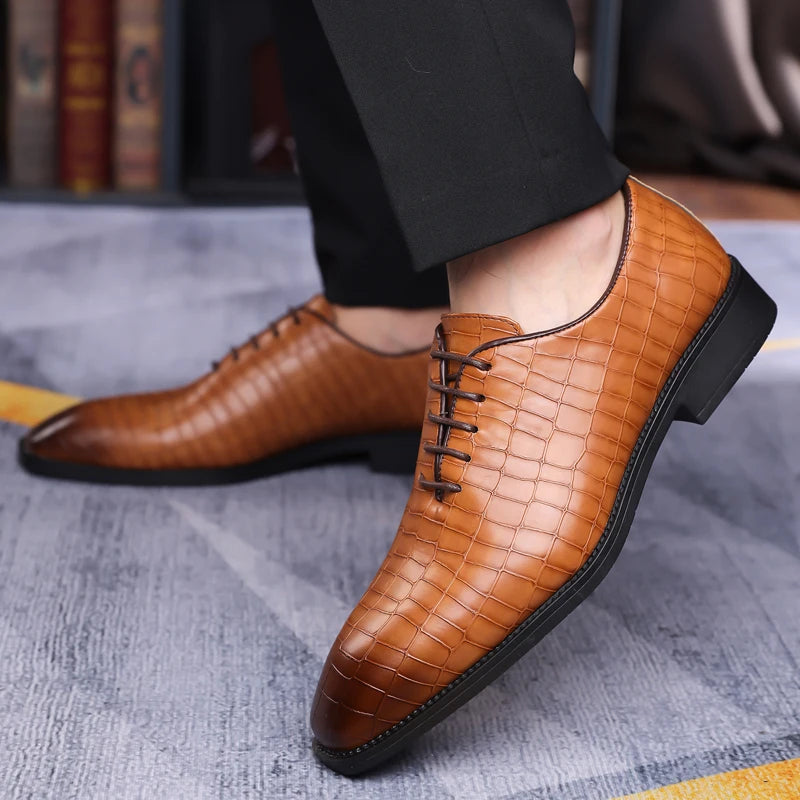 Luxury Men's Brogue Leather Oxford Shoes