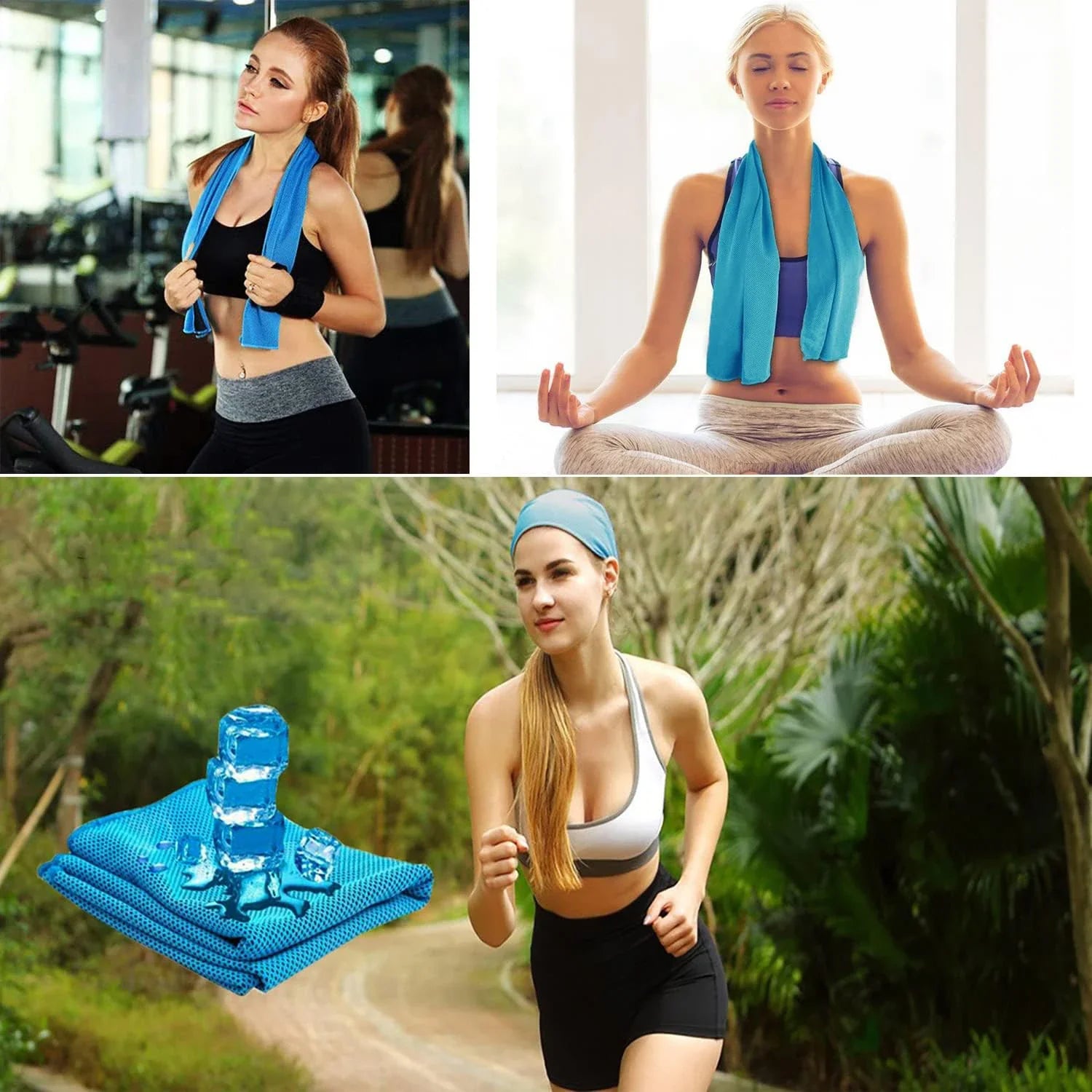 5-Pack Microfiber Cooling Towels Set