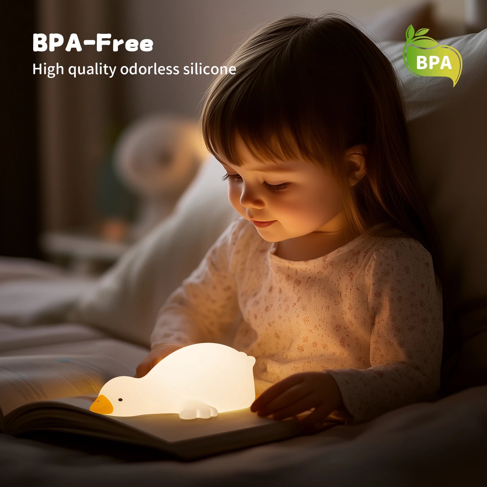 Duck LED Night Light for Kids Room