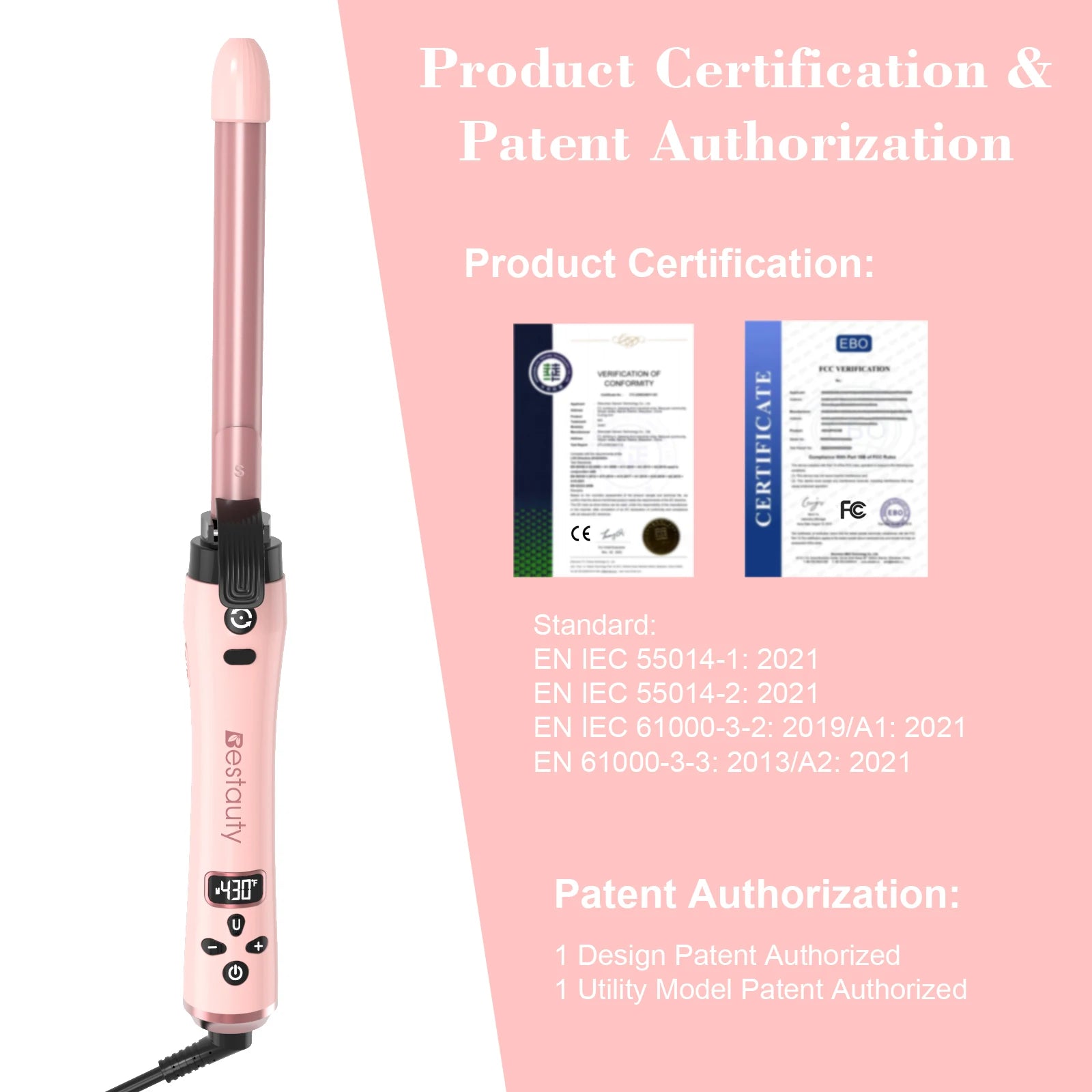Keramik-Lockenstab-Set mit Zylindern