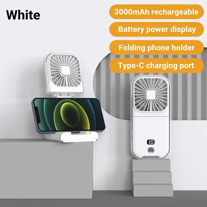 Mini Portable USB Neck & Hand Fan 3000mAh