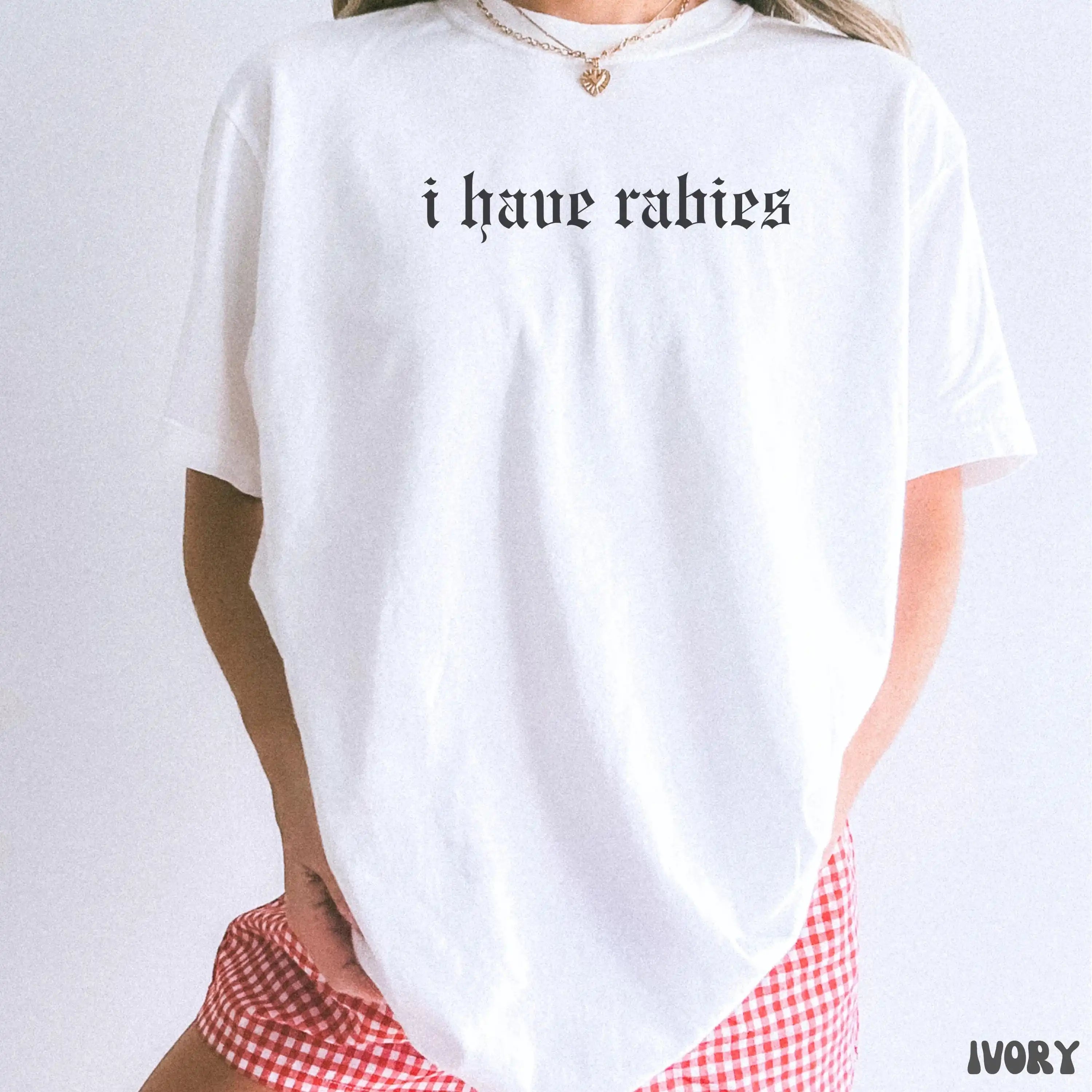 Ich habe Tollwut Lustiges schwarzes Humor T-Shirt