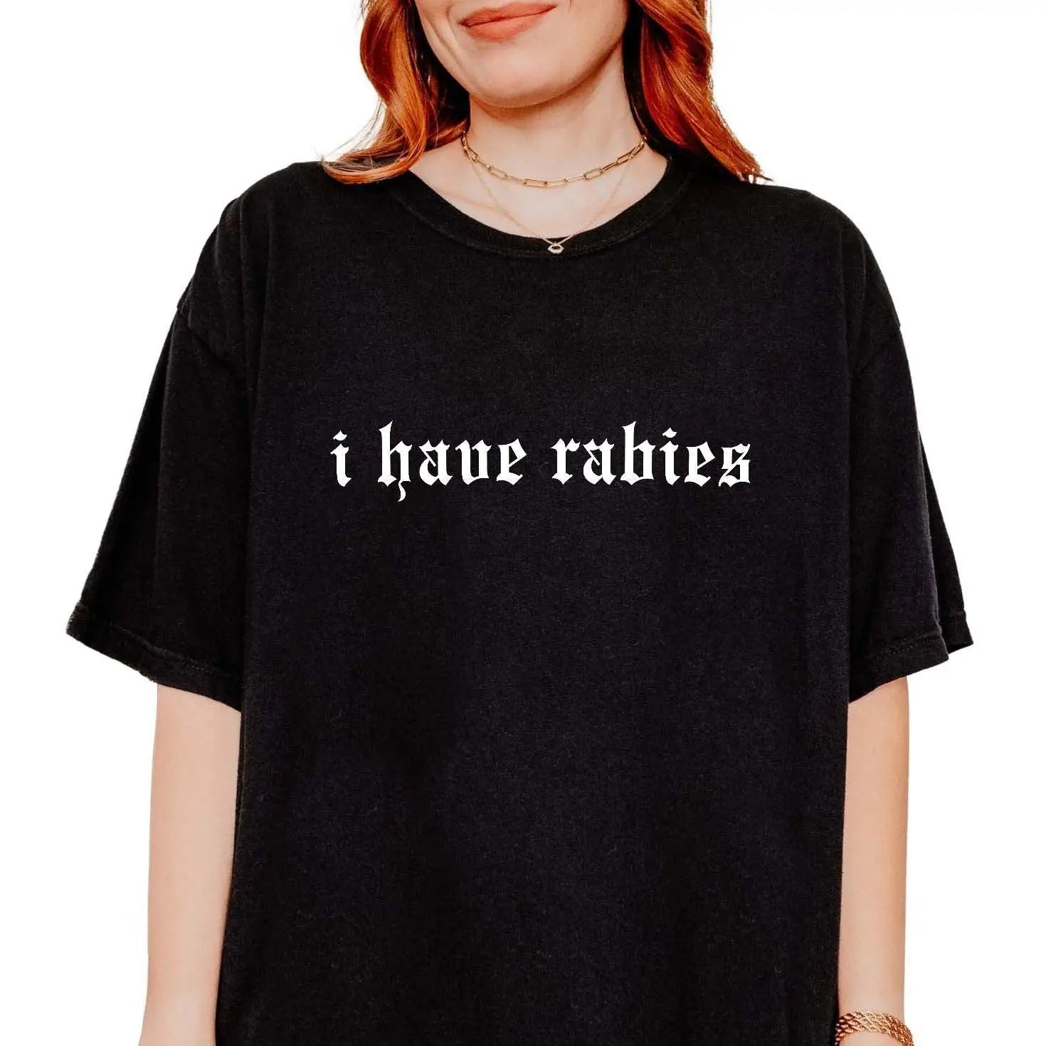 Ich habe Tollwut Lustiges schwarzes Humor T-Shirt