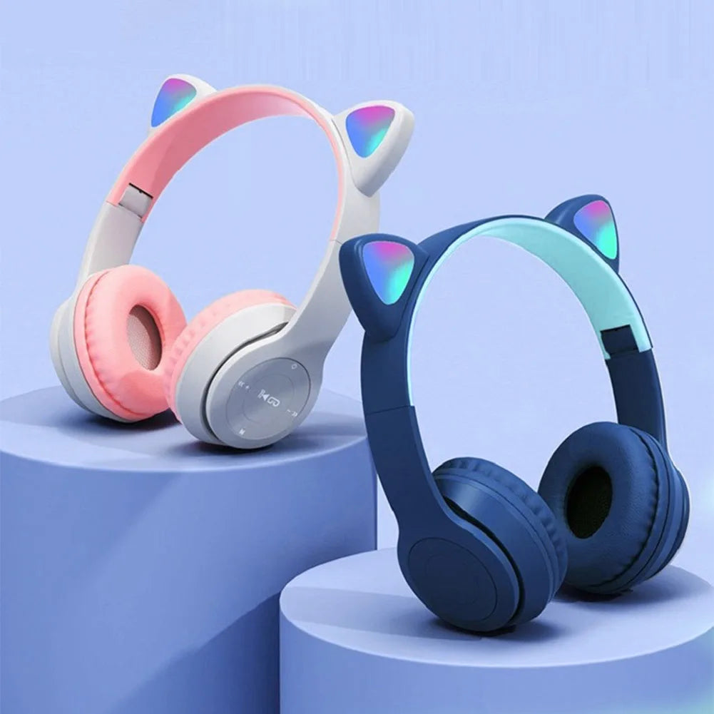 Kabellose Bluetooth-Kopfhörer mit Katzenohren