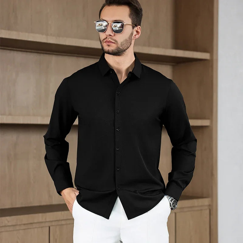 Knitterfreies Langarmhemd für Herren