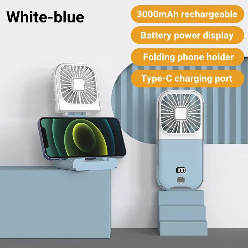 Mini Portable USB Neck & Hand Fan 3000mAh