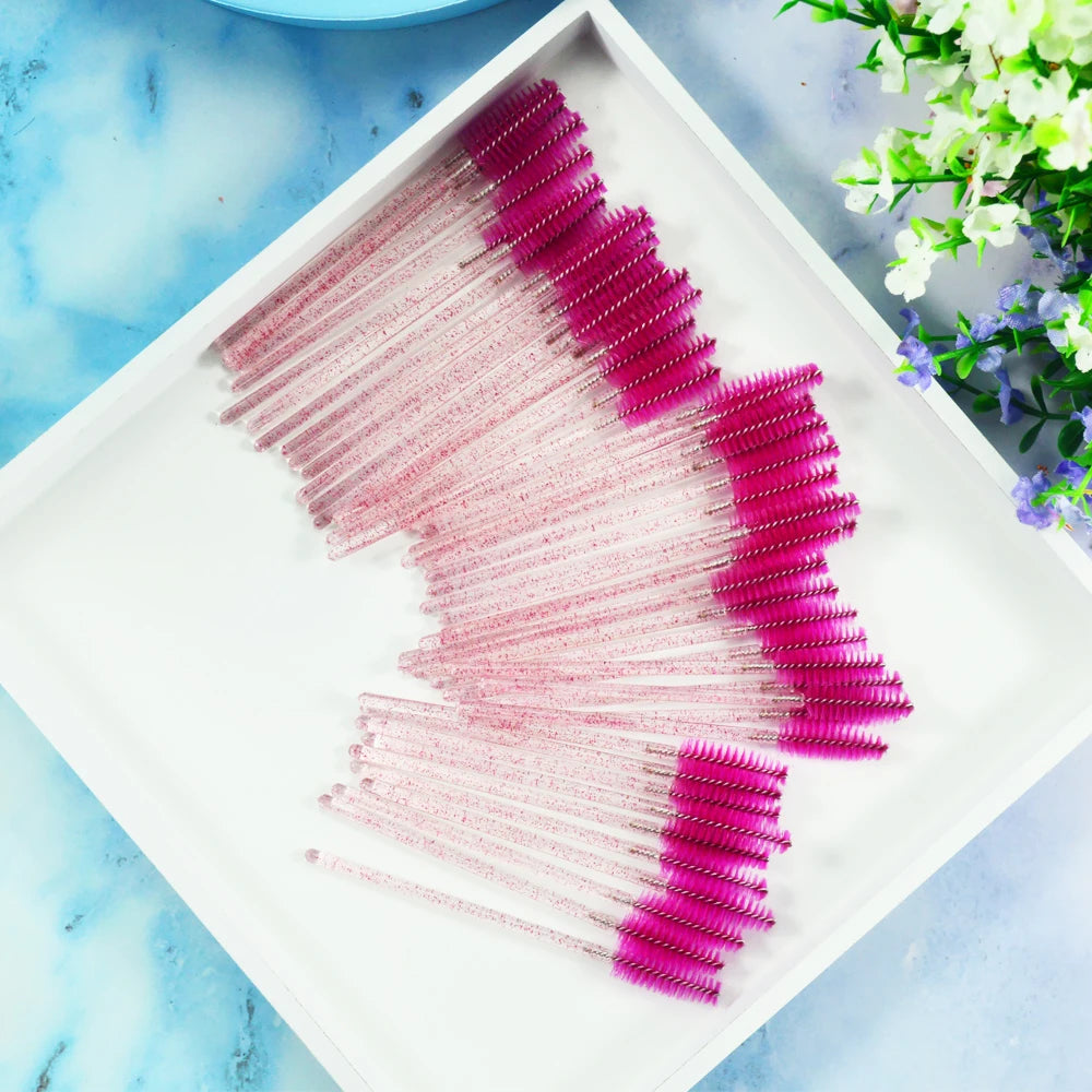 50pcs Disposable Eyelash Brush Set