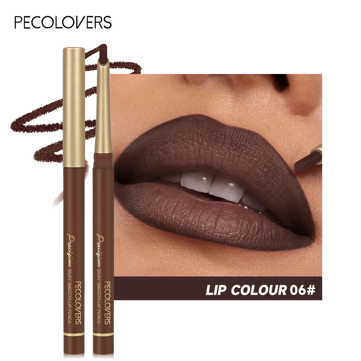 Matte 6-Color Lip Liner Pencil Set