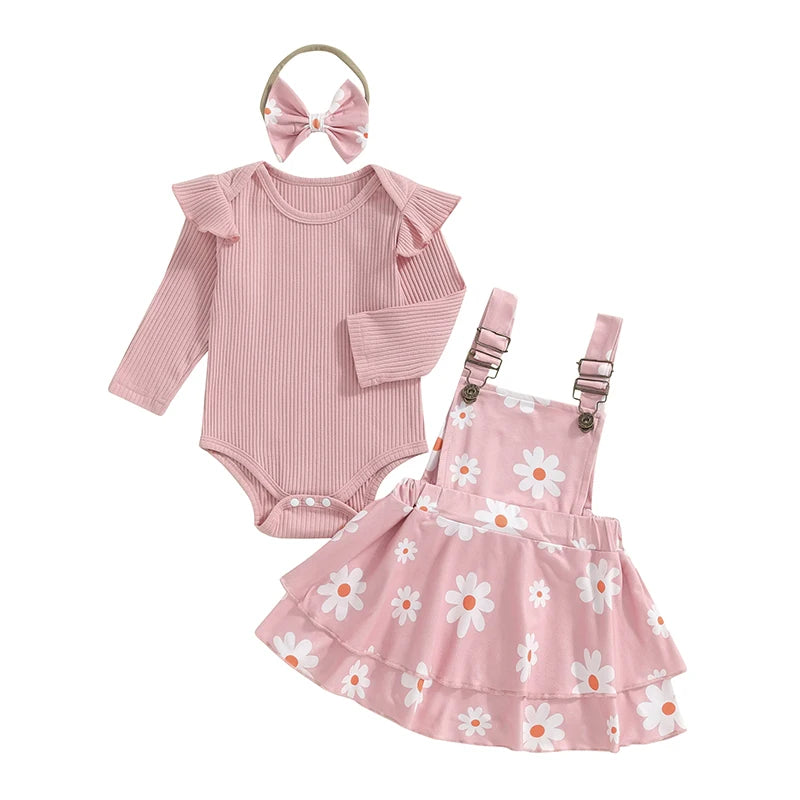 Baby Mädchen Strickpullover Rock Set