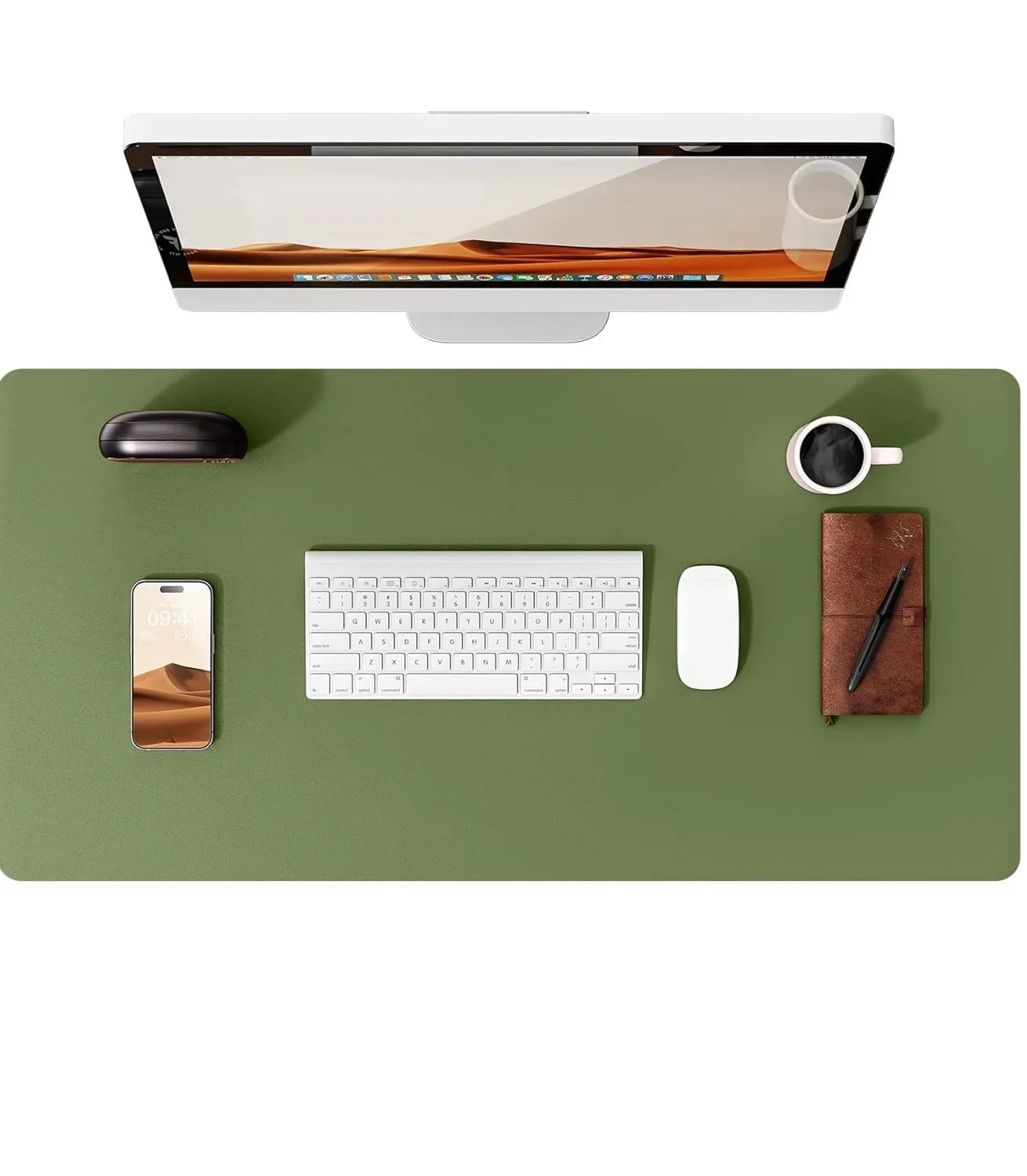 FTVAE Leather Large Desk Mat Protector