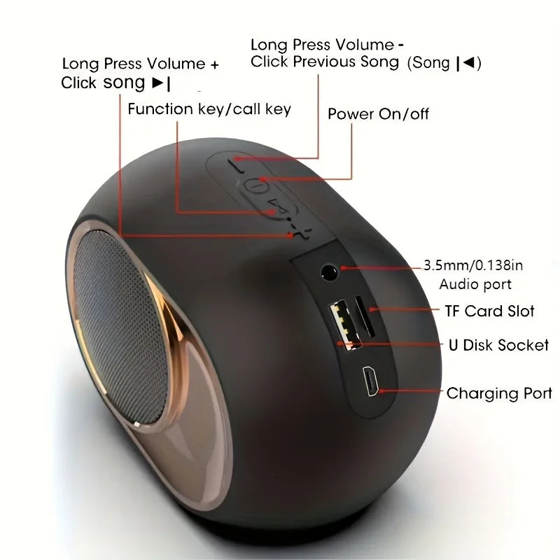 Portable TWS Waterproof Bluetooth Speaker