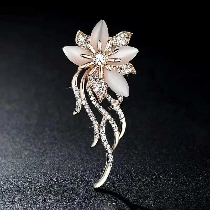 Retro Green Emerald Butterfly Brooch