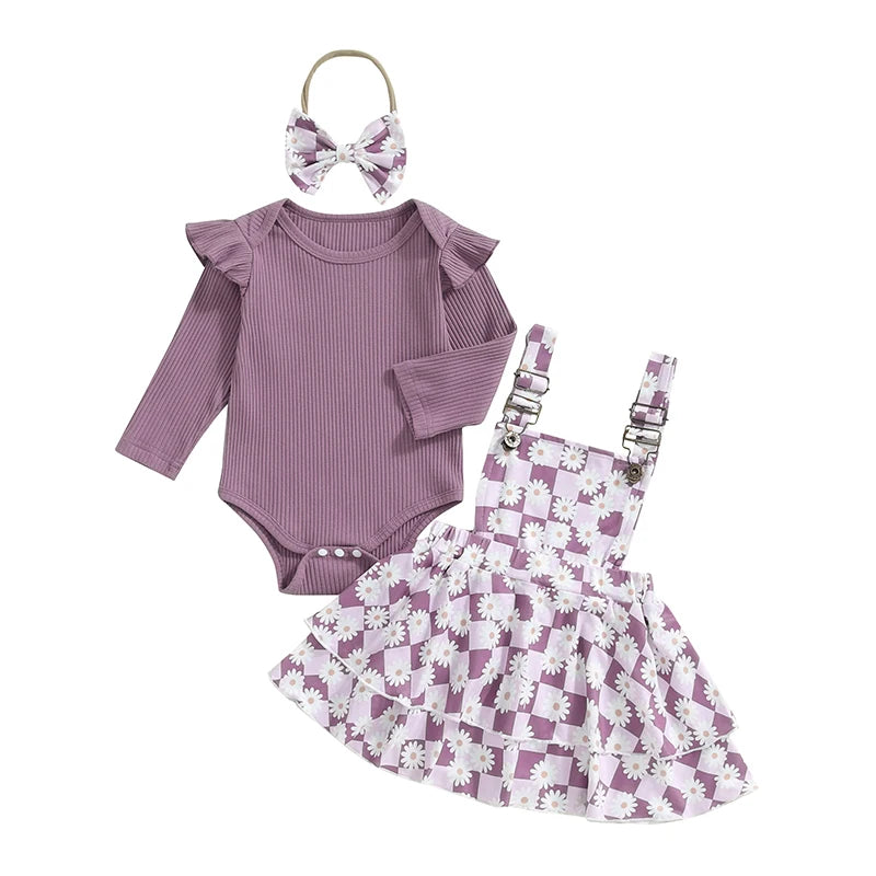 Baby Mädchen Strickpullover Rock Set