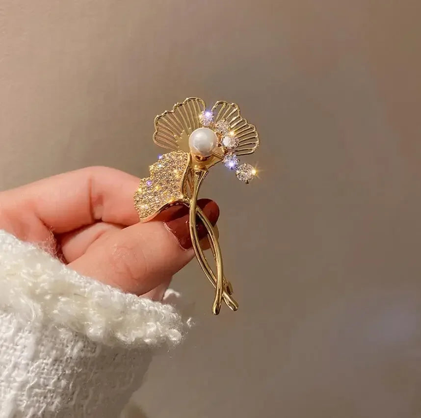 Retro Green Emerald Butterfly Brooch