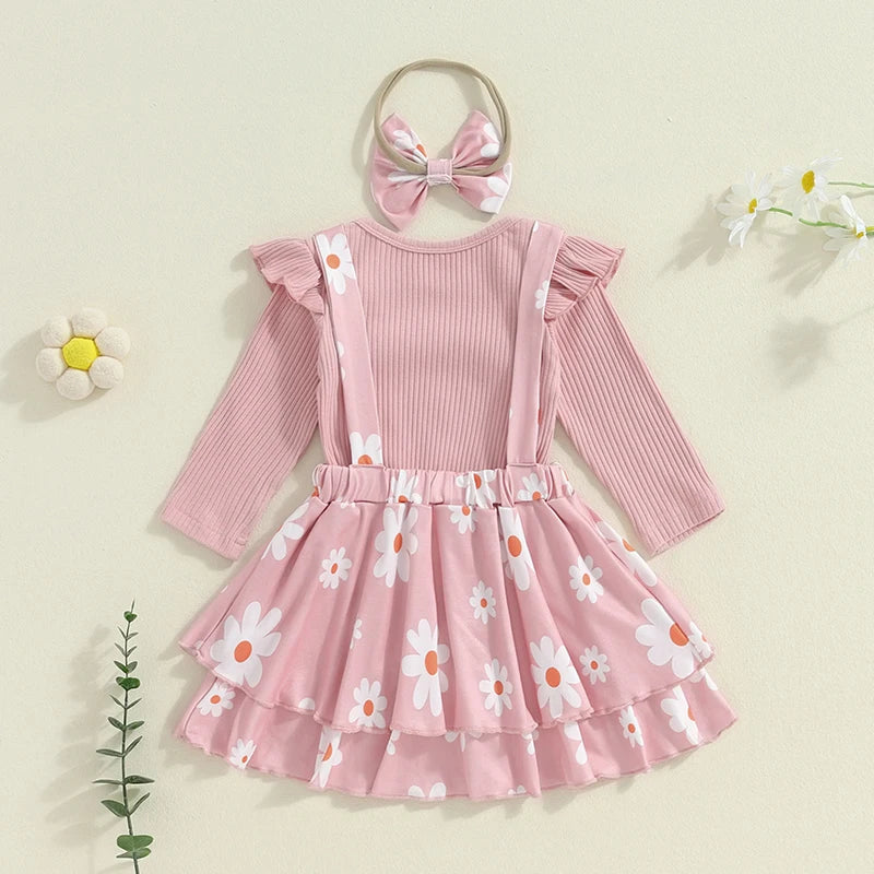 Baby Mädchen Strickpullover Rock Set