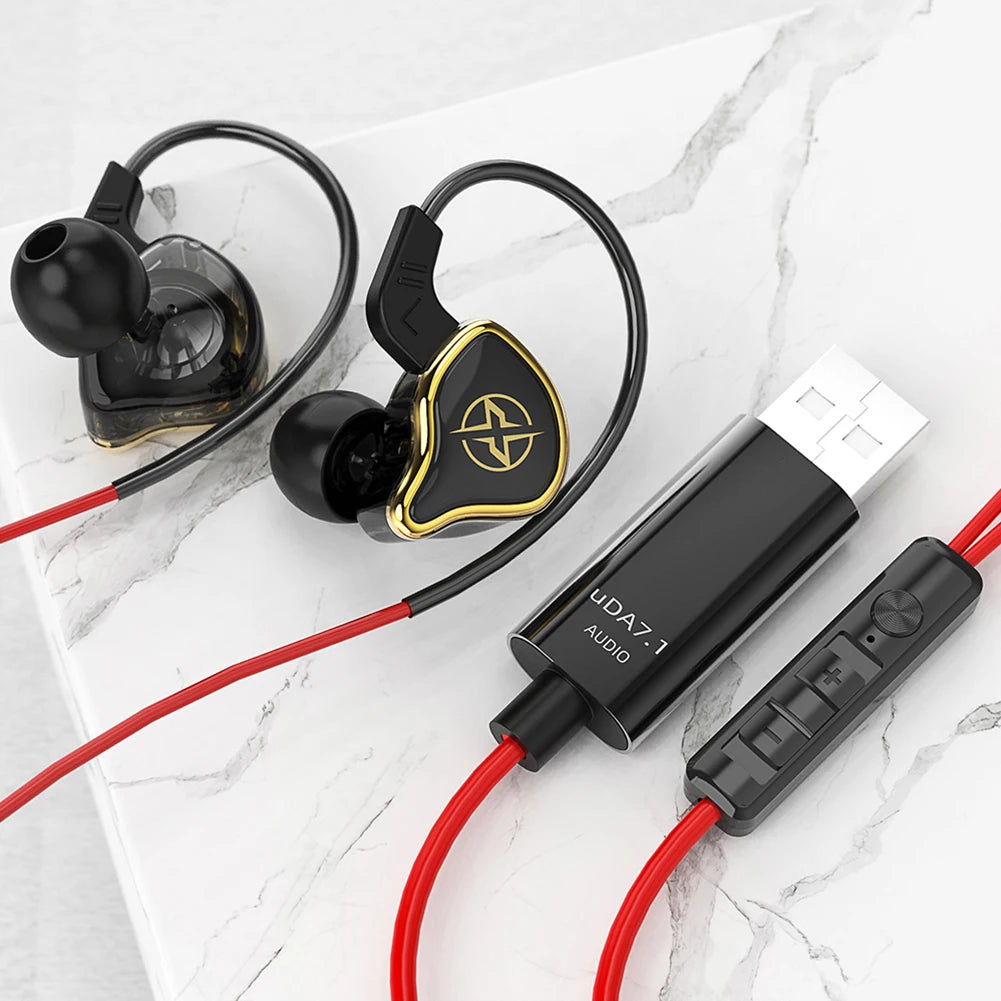 USB Wired Gaming Headset with Mic