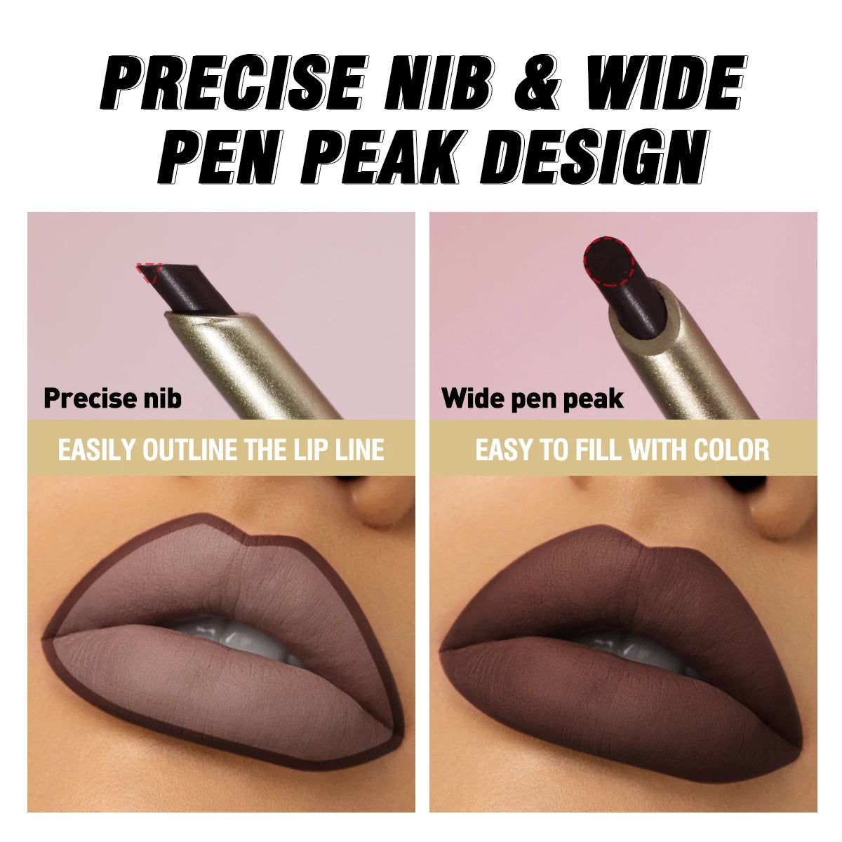 Matte 6-Color Lip Liner Pencil Set