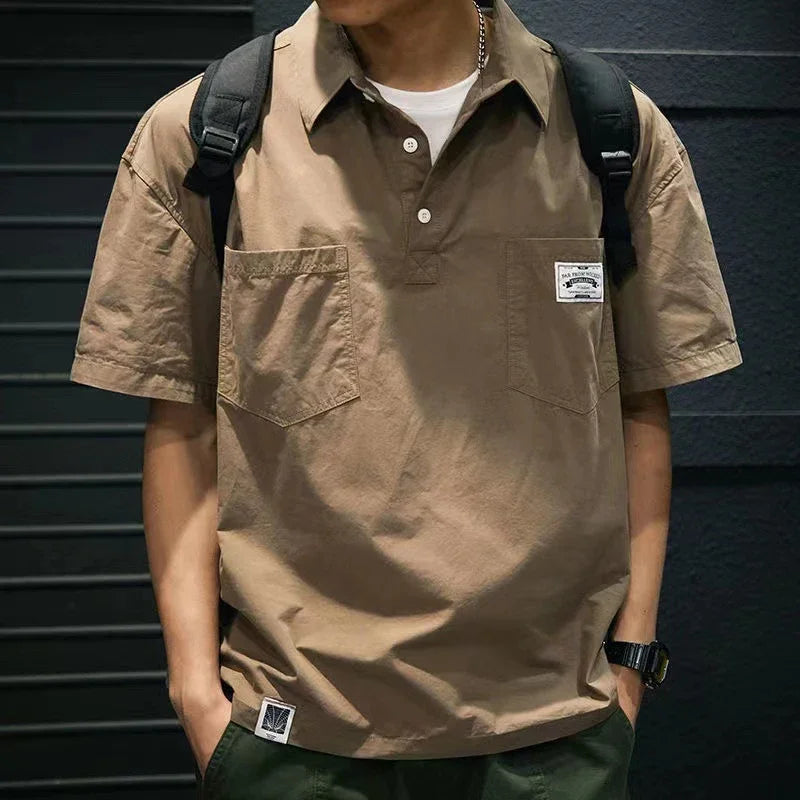 Koreanisch-amerikanisches Casual Herren-Taschenhemd