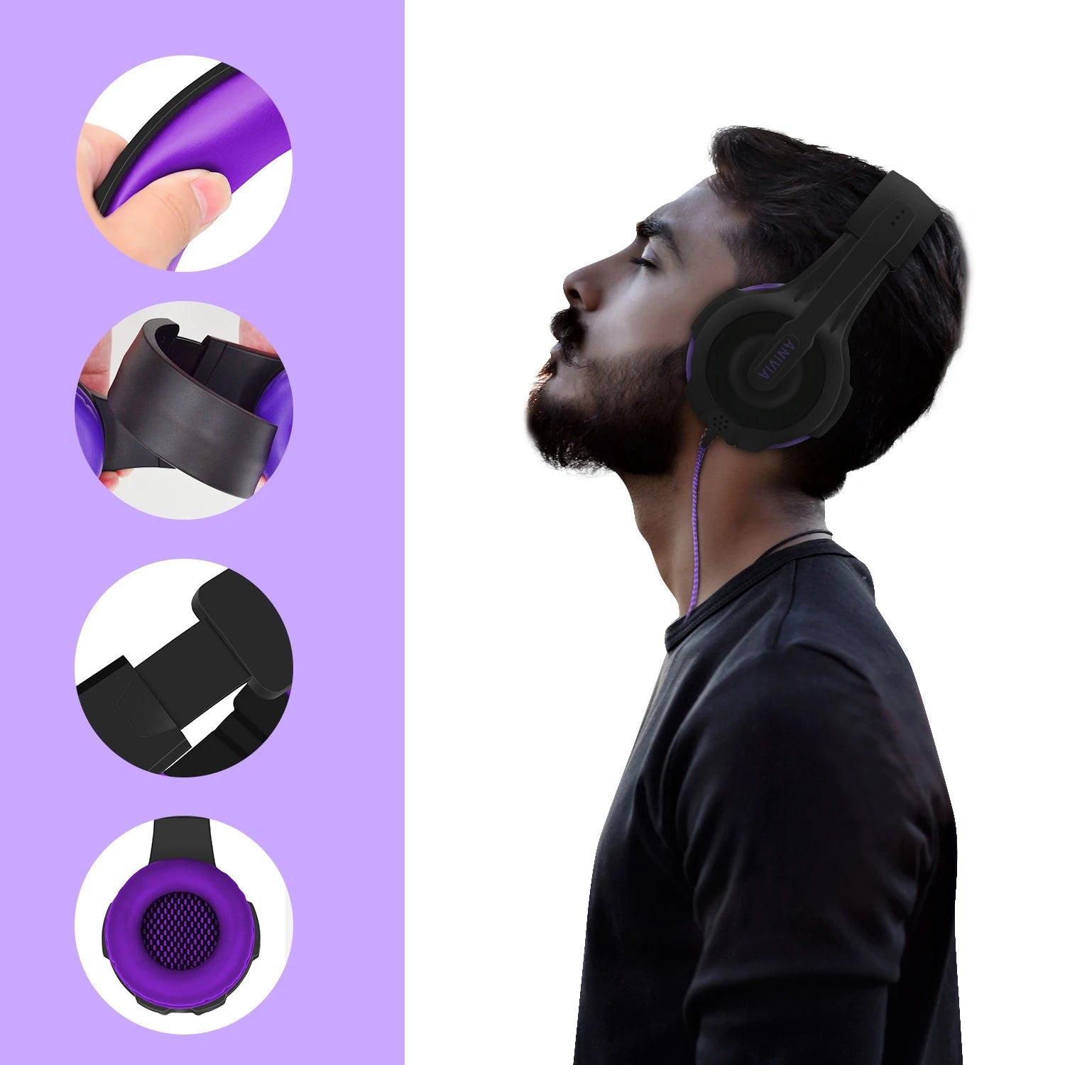 Wired Gaming Headset with Mic & Volume Control