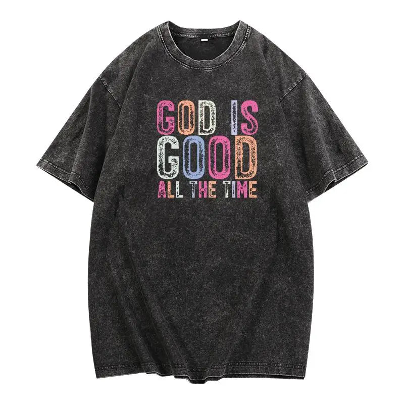 Gott ist gut Vintage gewaschenes T-Shirt